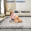 Washable Area Rug – Modern Minimalist Distressed Non-Slip Low Pile Stain-Resistant Floor Carpet for Living Room, Bedroom, Dining - 4 of 4