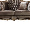 75" Betria Sofa Light Green Velvet, Gold and Black High Gloss Finish - Acme Furniture - 3 of 4