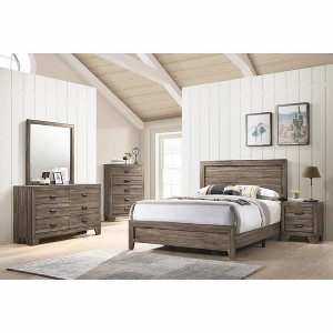 CAVINAS King/Queen/Full/Twin Size Contemporary Style Platform Bed Frame with High Wooden Headboard,No Box Spring Needed - 1 of 4
