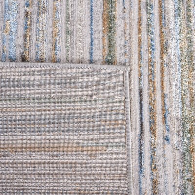 Bel Air Dreamlike Gray Synthetic Area Rug - 2' 2" x 9'