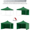 Acekool 10x10 Pop Up Canopy, Heavy Duty Waterproof Gazebo with Wheeled Bag, UV Protection, 3 Heights for Outdoor Events, Patio, Camping, Black - 3 of 4