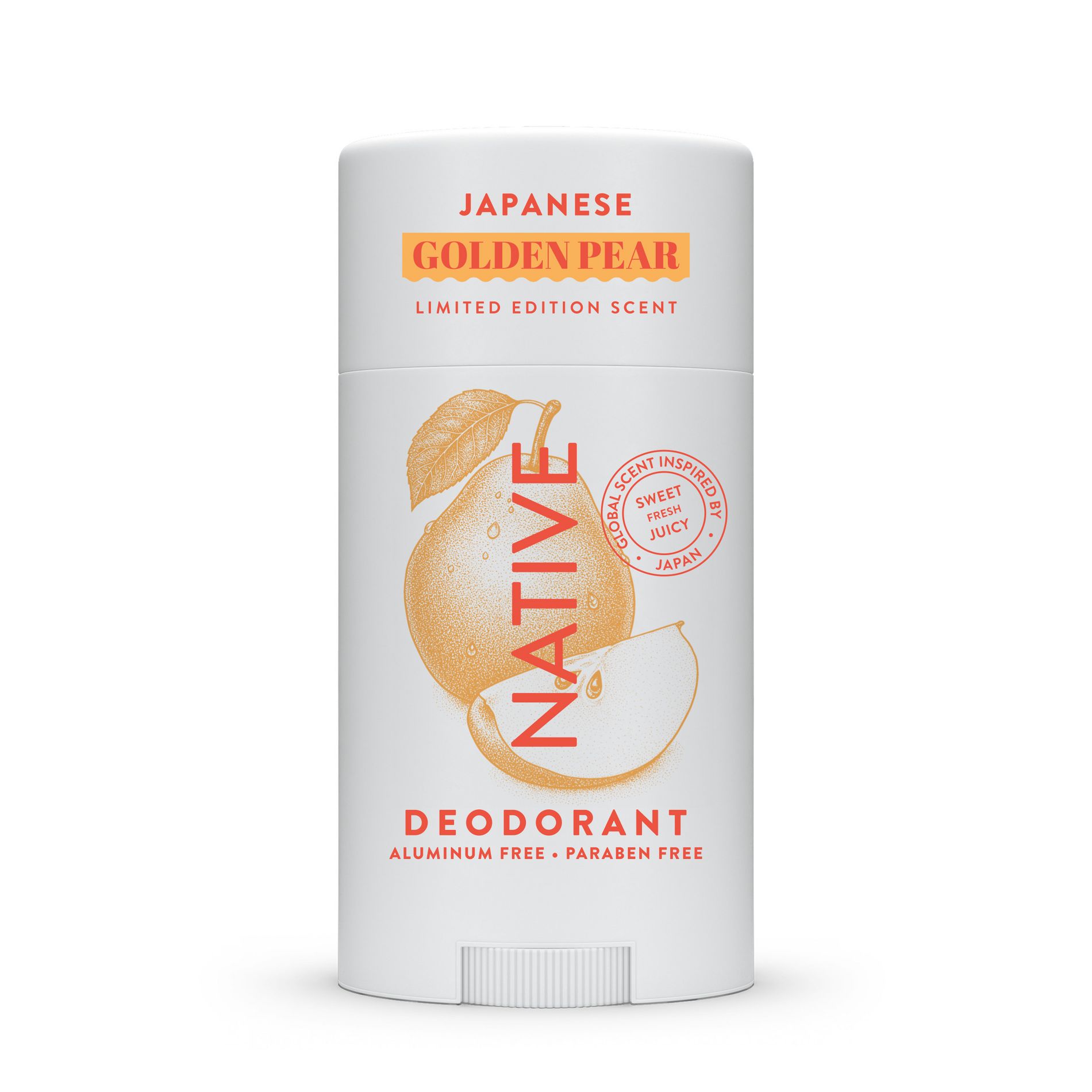 Native Limited Edition Global Flavors Aluminum-Free and Residue-Free Deodorant - Japanese Golden Pear - 2.65 fl oz
