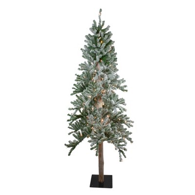 Northlight 7' Prelit Artificial Christmas Tree Flocked Alpine - Clear Lights