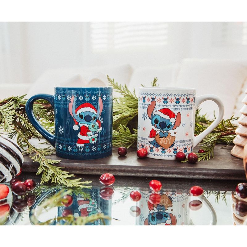 Silver Buffalo Disney Lilo & Stitch Holiday Sweaters Ceramic Mugs | Set of 2, 2 of 7