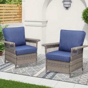 Buenhomino Outdoor Patio All-Weather Wicker Furniture Set - 1 of 4