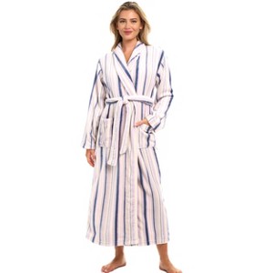 ADR Women's Long Robe, Fleece Plush Robe Woman, Cozy Regular & Plus Size Women's Bath Robe - 1 of 3