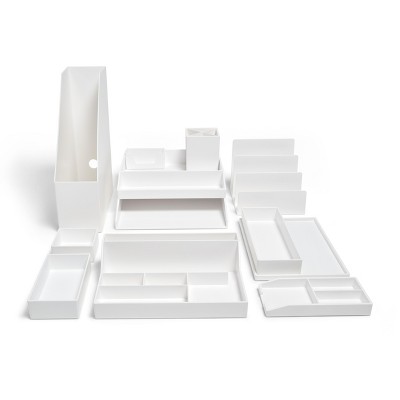 HITOUCH BUSINESS SERVICES 12-Piece Plastic Desk Set White TR55301