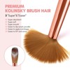 Saviland Kolinsky Trio Brush Set: #8/10/14 Acrylic Sculpting Brushes w/Rose Gold Handles - Core 3D Artist Essentials. - 4 of 4