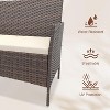 Garvee 4 Pieces Outdoor Patio Furniture Set - Rattan Table & Chairs with Soft Cushions  for Garden, Backyard, Porch - 4 of 4