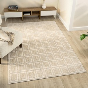 Luxe Weavers Modern Geometric Grid Indoor Area Rug - 1 of 4