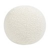 Yukimo Luna 12" Round Sphere Accent Pillow - Ivory White Boucle Faux-Sheepskin, High-Density Foam Insert for Living Room/Bedroom - 4 of 4