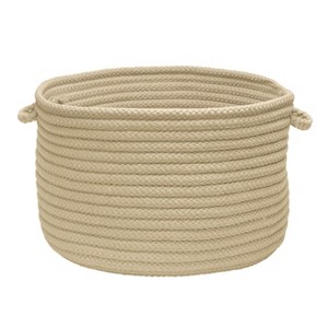 Colonial Mills Simply Home Solid - Linen 24"x24"x14"  100% Polypropylene Round - 1 of 2