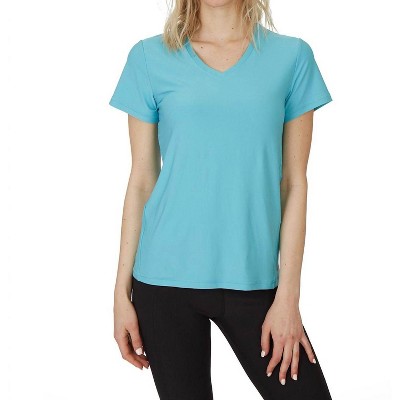 Women's Honey Comb Loose Fit Short Sleeve V-Neck Top - X by Gottex
