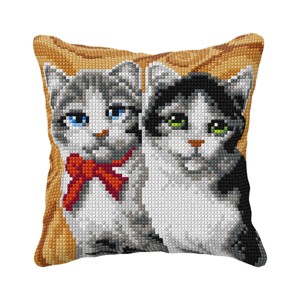 Orchidea Needlepoint Cushion. Cross stitch kit 