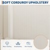 Queen/King Size Upholstered Platform Bed Frame with Storage Drawers, Corduroy Wingback with Tufted Headboard and Footboard, No Box Spring Needed - 4 of 4