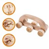Evideco French Home Goods Natural Wood Hand-Held Massage Rollers for Relaxation and Mobility, Deep Tissue Massage Tools with Rotating Rollers - 3 of 4