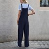 Women's Overalls Pants Wide Leg Fit Adjustable Strap Comfortable Casual - 2 of 2