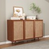 ORRD Entryway Storage Media Console Farmhouse Tv Stand Accent Buffet Sideboard Cabinet With Doors and Shelves - 2 of 4