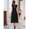 INSPIRE CHIC Women's Wedding Guest Boat Neck Vintage Formal Cocktail Midi Lace Dress - 4 of 4