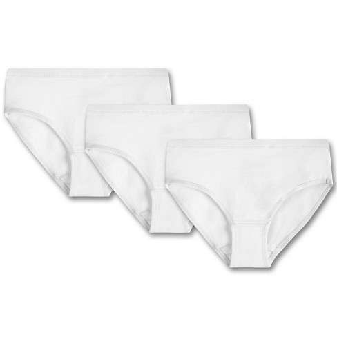 Mightly Girls Fair Trade Organic Cotton Underwear - XX-Large (14), White,  3-pack