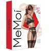 Memoi Women's Sophia Swiss Dot Mesh Bra Thong and Garter 3 Piece Set - 3 of 4
