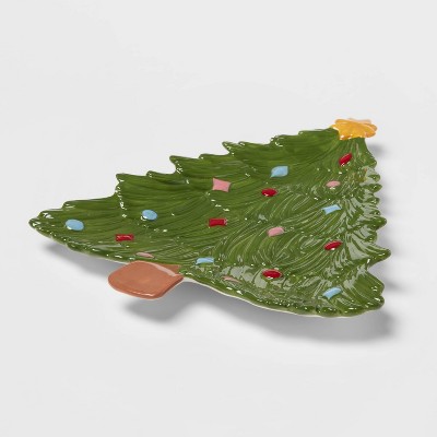 Earthenware Figural Tree Serving Platter - Threshold&#8482;