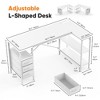 Lyngins L-Shaped Gaming Desk with Power Outlets, Ergonomic Office Desk & Computer Desk, 3 Drawers Corner Desk for Home Office/Multi-Monitor Setups - 2 of 2