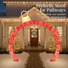 Best Choice Products Outdoor Christmas Lighted Archway Decoration, Large 9.5ft w/Gold Ornament Cap, 330 LED Lights, Holiday Yard Décor - 3 of 4