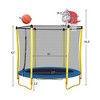 BestParts 5.5FT Kids Trampoline with Enclosure Net & Basketball Hoop, Indoor & Outdoor Mini Trampoline for Toddlers - 4 of 4