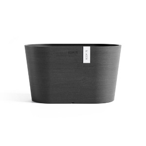 Ecopots Sofia Durable Modern Oval Indoor/Outdoor Recycled-Based Composite Flower Pot Planter w/ Water Reservoir - 1 of 4