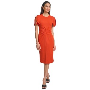 Calvin Klein Womens Solid Sheath Dress - 1 of 1