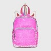 Kids' 7" Unicorn Flip Sequin Mini Backpack - Cat & Jack™ Pink: Lightweight Novelty Bag for Ages 3-10 - 4 of 4