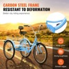 VEVOR Adult Tricycles Bike, 24 Inch Three-Wheeled Bicycles, 3 Wheel Bikes Trikes, Carbon Steel Cruiser Bike with Basket & Adjustable Seat - 4 of 4