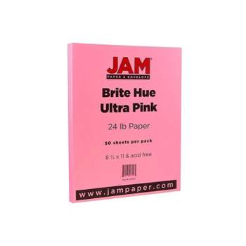 Pink Rose Metallic 105lb 8.5 x 11 Cardstock - 50 Pack - by Jam Paper