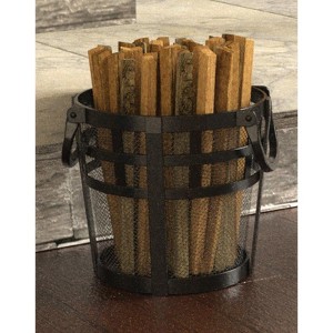 Panacea Open Hearth Black Antique Steel Log Carrier - 1 of 1
