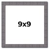 PosterPalooza | Square Textured Grey Picture Frame - UV Acrylic, Foam Board Backing, Hanging Hardware - 2 of 4