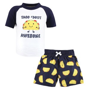 Hudson Baby Boys Swim Rashguard Set, Taco - 1 of 4