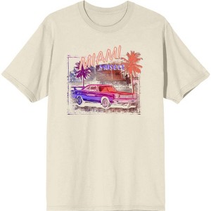 Car Fanatic Miami Muscle Car Adult Short Sleeve Tee - 1 of 2