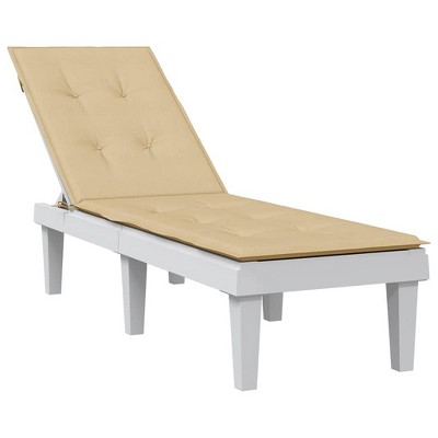 vidaXL Deck Chair Cushion Melange Beige (29.5"+41.3")x19.7"x1.2" Fabric