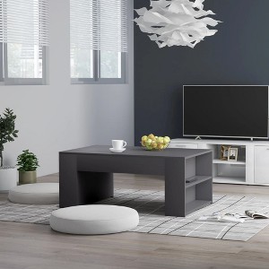 vidaXL Coffee Table Gray 39.4"x23.6"x16.5" Engineered Wood - 1 of 4
