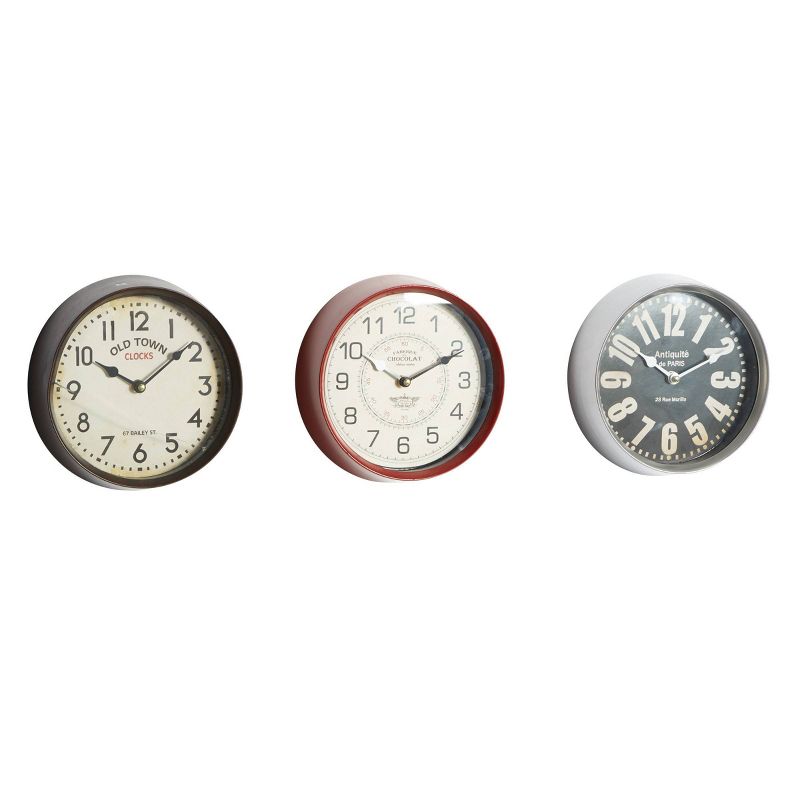 Set of 3 Metal Wall Clocks - Olivia &#38; May, 1 of 9