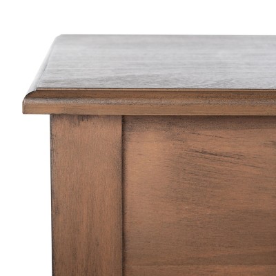 Arina Brown Wood Spindle Leg Writing Desk with Drawer