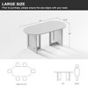 MAYEERTY 67" Wood Oval Dining Table for 4-6, Farmhouse Modern Kitchen & Dining Room Table - 4 of 4