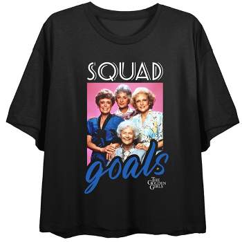 Golden Girls Squad Goals Women's Black Crop T-shirt