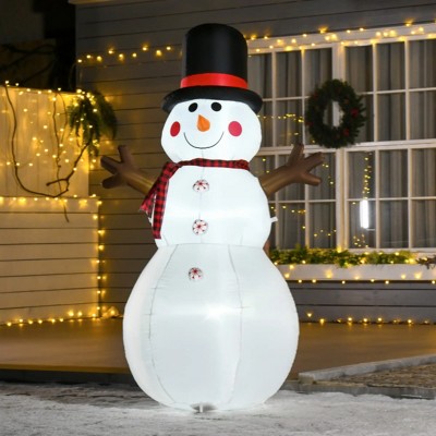 Syemin Inflatable Holiday Decorations 6ft Christmas Inflatables Outdoor Decorations Snowman Christmas Inflatable Decor, White, 39.25"*31.5"*71.75"