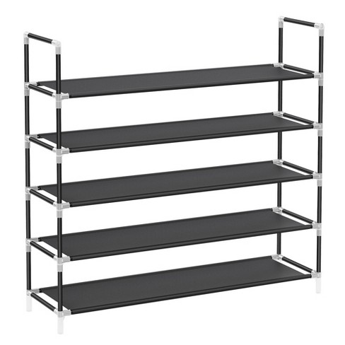 SONGMICS Shoe Rack, 12-Tier Tall Metal Shoe Storage Organizer for Closet,  Entryway, Garage, Set of 2 6-Tier Big Stackable Shoes Rack Shelf