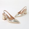 Berness Women's Cai Patent Block Heel Slingback Pumps - 3 of 4
