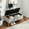 NicBex Modern 38" Storage Bench Velvet Accent Stools with Button Tufted and Metal Legs for Bedroom and Entryway - 2 of 4
