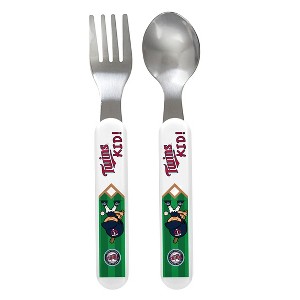 BabyFanatic Team Logo Fork And Spoon Pack - MLB Minnesota Twins - 1 of 3