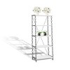 INFURNIC Decorative Bookshelf Industrial Chic Display Shelf with Powder-Coated Chain Frame, White, 23.62"*11.81"*67.32" - 4 of 4
